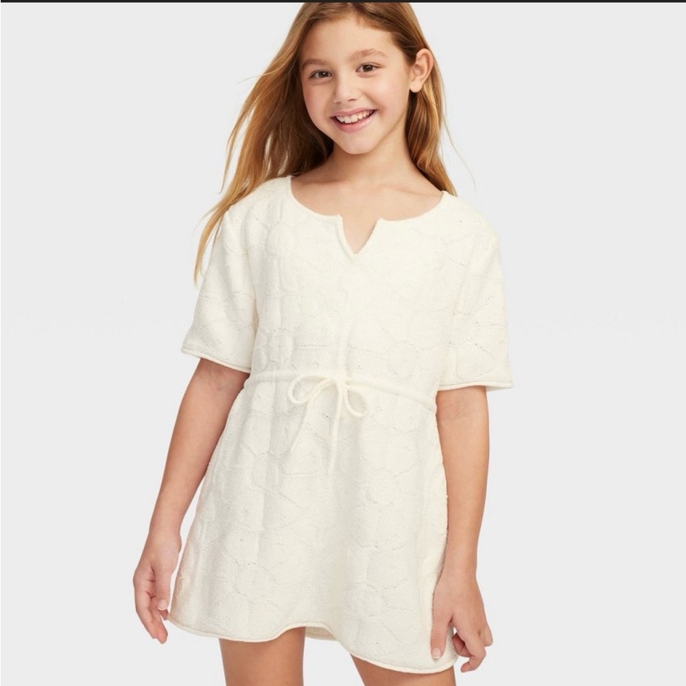 NWT- Roller Rabbit X Target sDaisy Floral Terry Mini Dress Cream